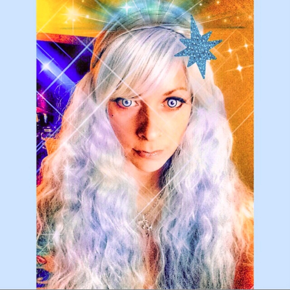 Periwinkle Blue & White Ombré Gothic Lolita Wig Anime Cosplay Costume